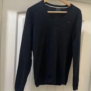 Tommy Hilfiger Black V-Neck Sweater